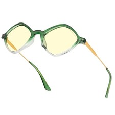GUNNAR Gaming Glasses - MarvelLoki Asgard Edition Emerald Gold Amber Lens - Blue