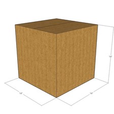 15 14x14x14 Kraft Brown Corrugated Shipping Boxes 32 ECT Single-Wall New
