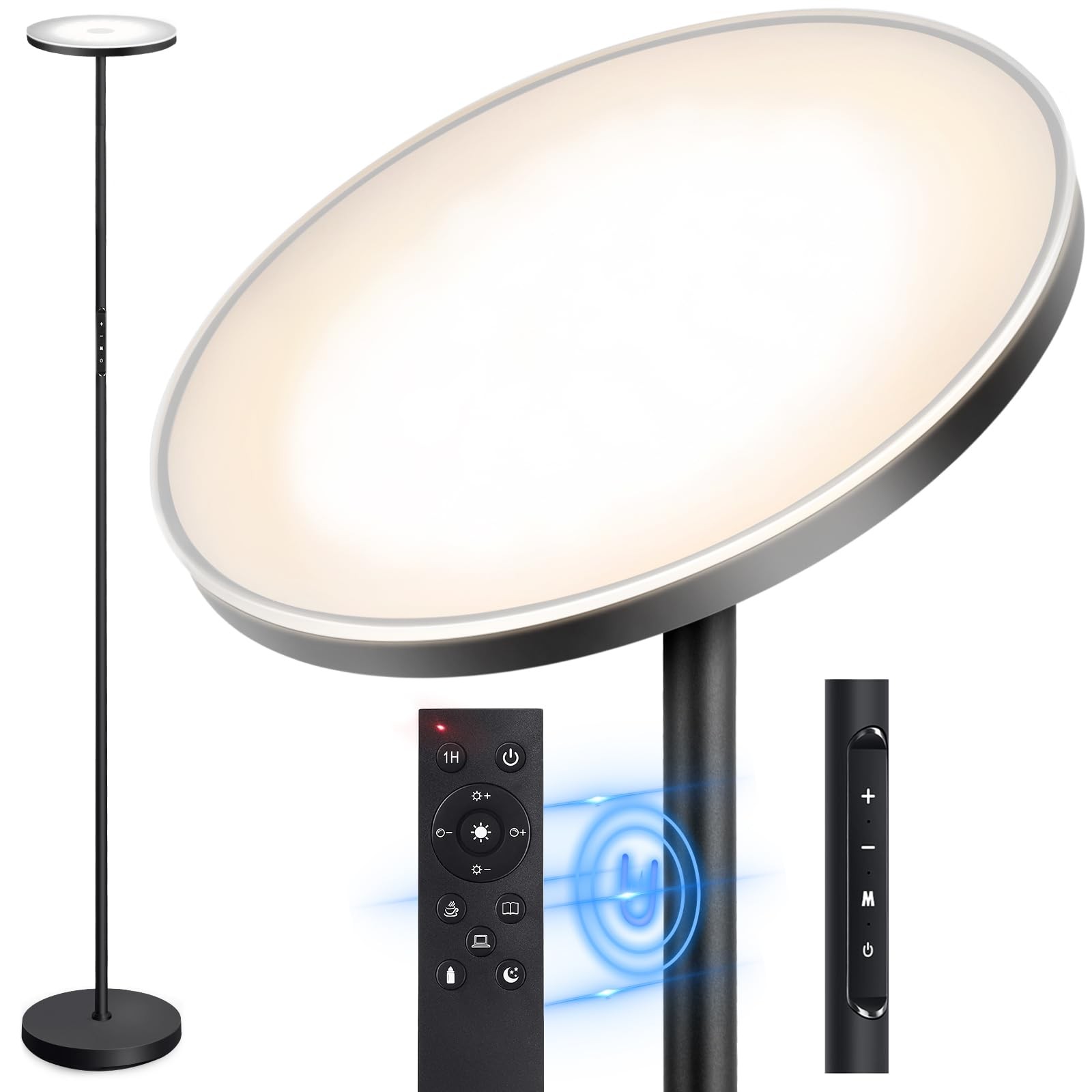 OUTON Lampada da Terra LED 36W 3000LM - Piantana Moderna Dimmerabile