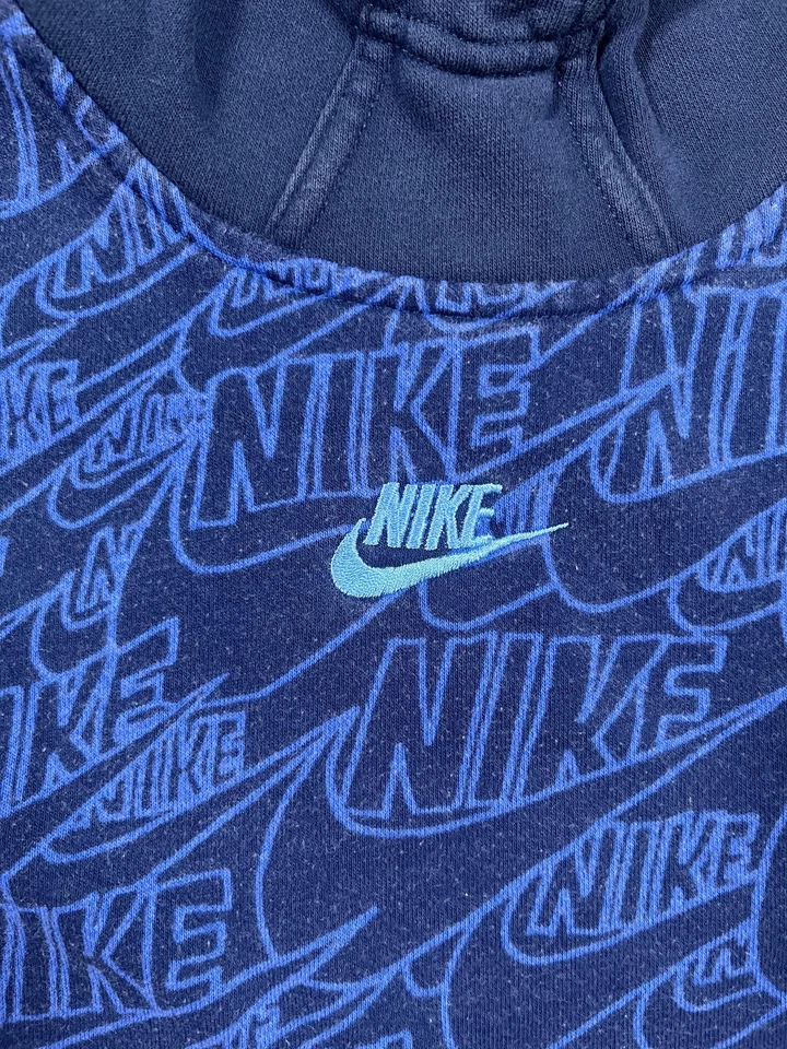 Толстовка с капюшоном молодежная большая синяя с логотипом пуловер карман Fanny Nike - Изображение 4 из 4