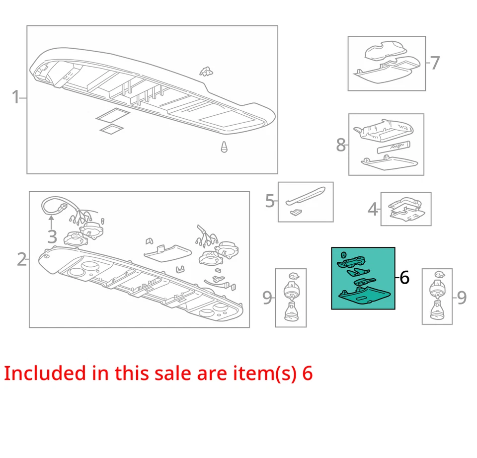 ПОДХОДИТ * 91-05 ASTRO, BLAZER, САФАРИ КОНСОЛЬ КРЫШКА 12521395 - НОВЫЙ OEM - Изображение 3 из 4