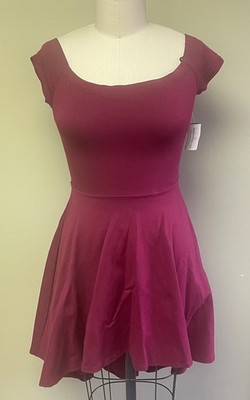 Windsor Womens Dress High Low Stretch Off Shoulder Maroon Size Medium