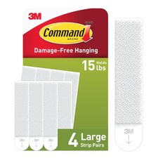 Command™ Damage-Free Picture Hanging Strips, Large, White, Pack of 4 2.50 per strip