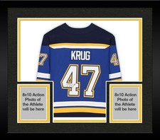 Framed Torey Krug St. Louis Blues Signed Blue Breakaway Jersey