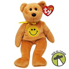 Ty Beanie Babies Dimples the Bear Smiley Face Plush Internet Exclusive