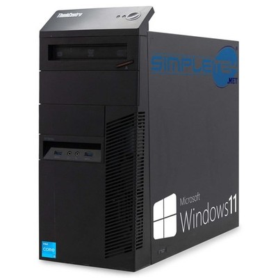 Lenovo M93P I3 Win11 16GB 240GB 1TB 2GB GPU GT710 Desktop PC Tower RS232