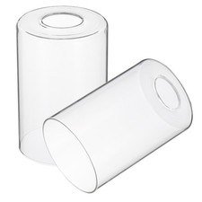 6 x 4 Inch Clear Glass Shades Replacement, 2pcs Cylinder Glass Lampshade