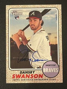 Dansby Swanson 2017 Topps Heritage Rookie Real One Auto Braves Cubs