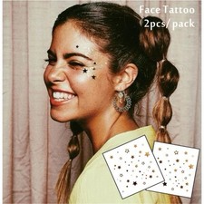 Temporary Metallic Face Tattoo