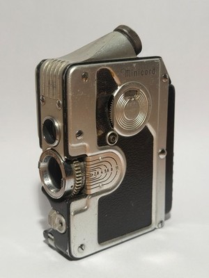 C.P. Goerz Minicord Subminiature 16mm TLR Film Camera Helgor 25mm f/2 Lens 
