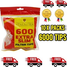 10x Palmer Extra Slim Cigarette 5.3mm Filter Tips Smoking (6000 Filter Tips) UK