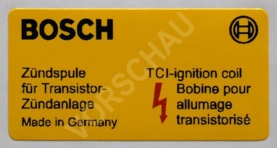 Aufkleber Bosch TCI Zündspule passend z.B. für Opel Kadett C GTE CIH 1000er