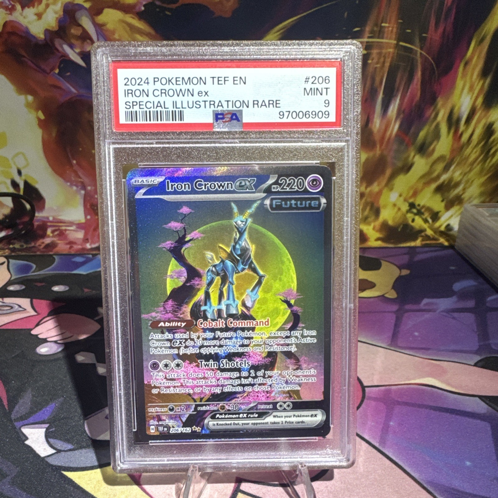 Iron Crown ex Special Illustration 206/162 SV05: Temporal Forces Holo Mint PSA 9