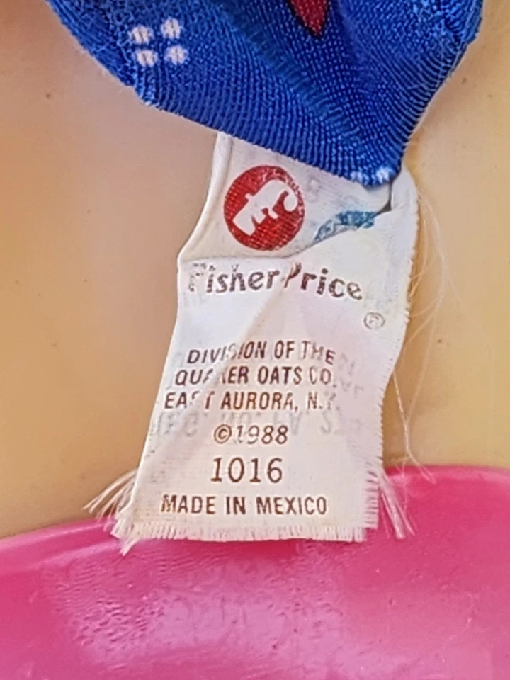 Vintage 1988 Fisher Price cavalo de balanço pônei brinquedo infantil anos 80 - Imagem 3 de 4