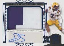 Derek Stingley Jr. 2022 Leaf Trinity Navy Rookie Patch Auto #35/49 #PA-DS1