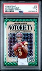 2024 PANINI MOSAIC NOTORIETY GREEN #19 JAYDEN DANIELS ROOKIE RC PSA 9