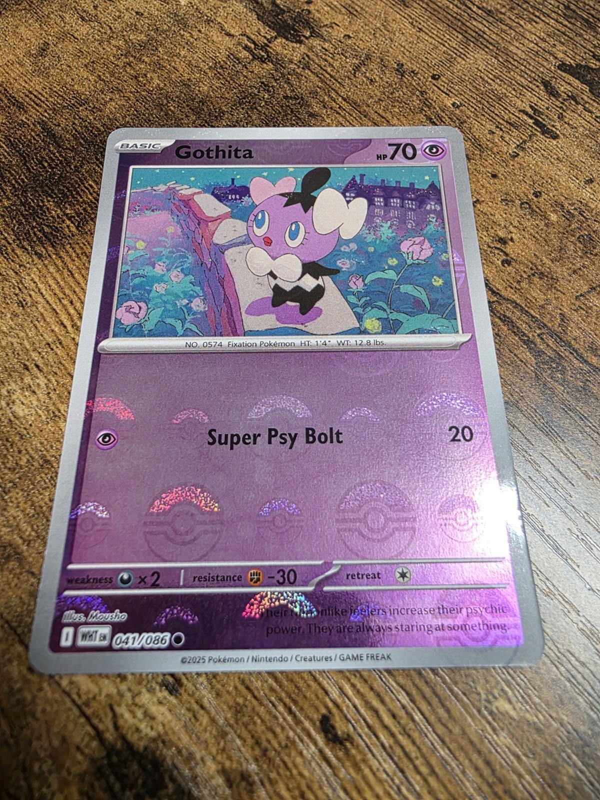 Gothita 41/086 - SV: White Flare Pokeball Reverse Holo Pokemon TCG - NM