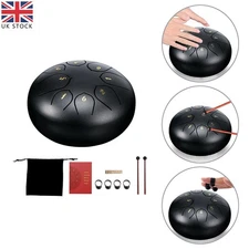 8 Notes 6 in Mini Steel Tongue Drum Hand Pan Drum Percussion Portable Instrument