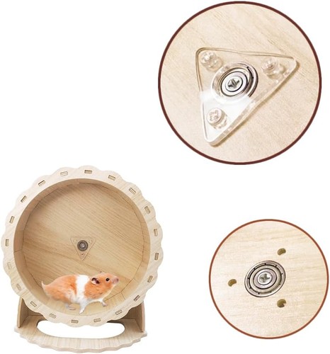 Trsnzul Hamster Laufrad Holz, 1x, für Hamster & Kleintiere, leise, Spielzeug - Bild 4 von 4