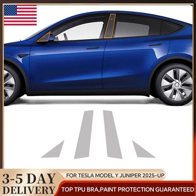 For Tesla Model Y Juniper 2025 A B Pillars Precut Paint Protection Film PPF TPU