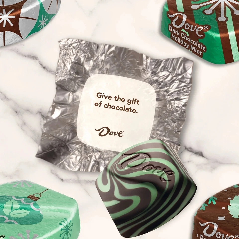 Dove Promises Dark Chocolate Holiday Mint 7.94 Oz Christmas Candy Indiv. Wrapped - Image 3 of 4