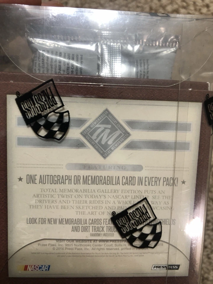 2014 Press Pass - Total Memorabilia - NASCAR RACING - HOBBY Box - Image 2 of 3
