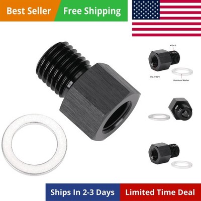 M12x1.5 Male Metric to 1/8 NPT Female Oil Pressure Sensor Adapter Fitting Red...