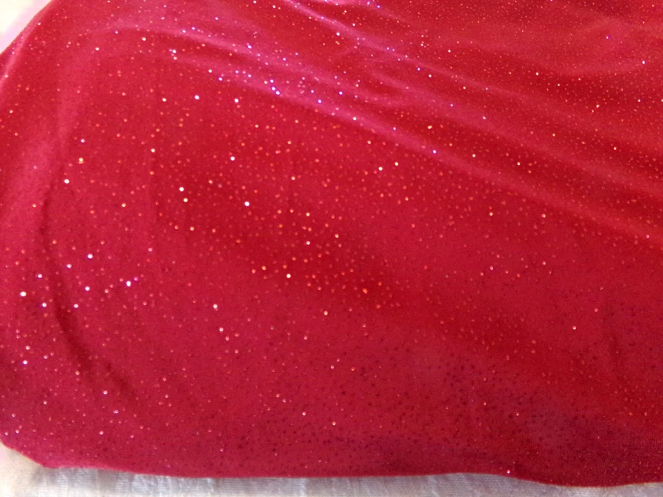 Jersey tejido elástico tejido brillante rojo de 6 yardas 58-60 de ancho elegante Foto 2 de 2