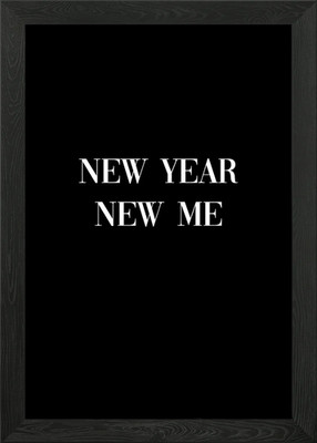 New Year New Me Gerahmtes Wandbild Poster Leinwanddruck Bild