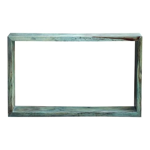 Uttermost Teo Coastal Solid Wood Console Table in Caribbean Blue-Green - Picture 1 of 6