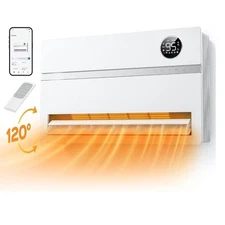 Wall Heater, Electric Space Heater with Adjustable Thermostat, Remote Control