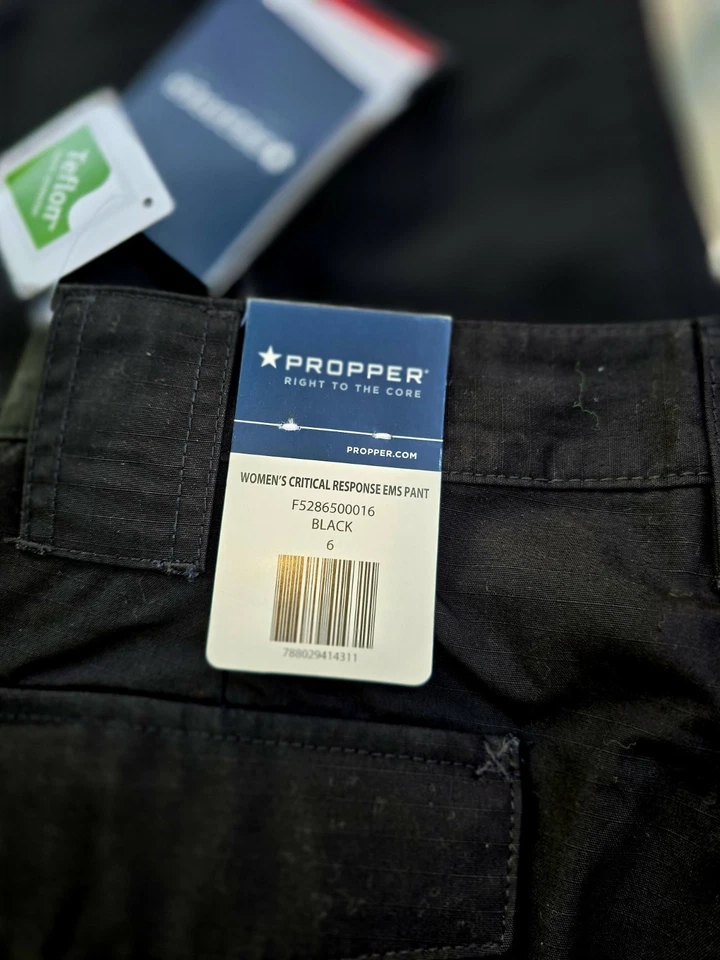 Propper Critical Response EMS Pants Womens Size 6 Black Cargo NWT - Image 3 of 4