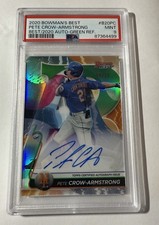 PETE CROW-ARMSTRONG - 2020 BOWMANS BEST OF 2020 - AUTO - GREEN REFRACTOR - PSA 9
