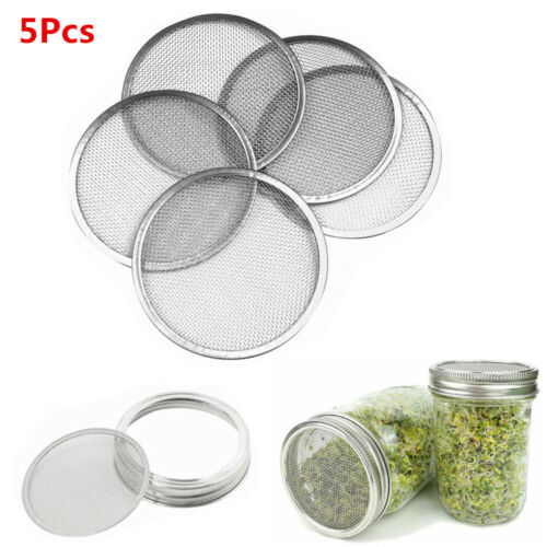 5x New_70/86mm Sprouting Mesh Screen Strainer Filter_for Mason Jars Canning - Picture 2 of 28