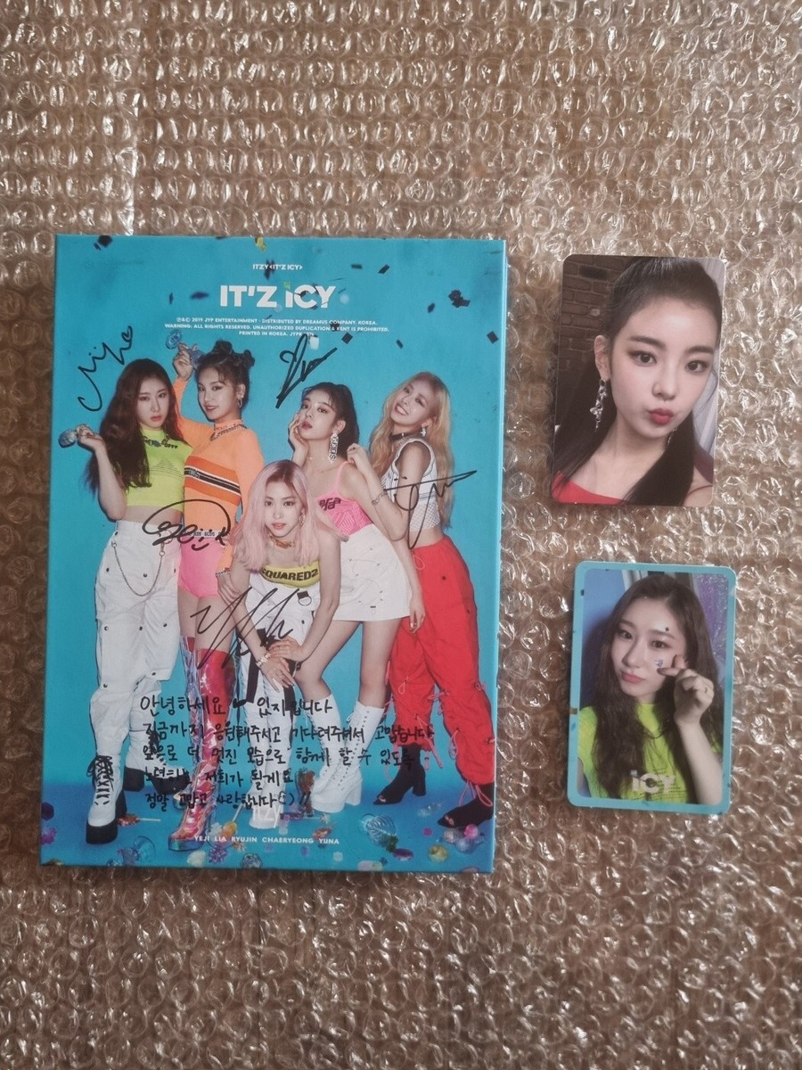 JYP ITZY ICY Album Autographed Hand Signed | eBay
