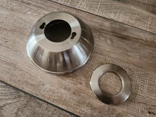 Harbor Breeze Ceiling Fan parts - 5" silver canopy - uses bracket w bottom bolts