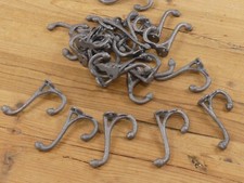10 COAT HOOKS HAT ENTRY WAY HALL TREE KEYS STORAGE ORGANIZATION RAW CAST IRON