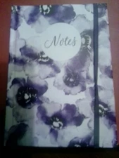 Jot Journal Notebook Diary Purple Flowers 5"X7" 60 Sheets