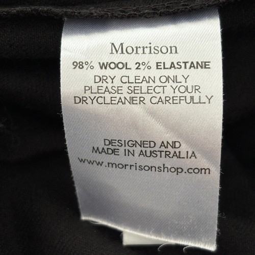 Morrison Womens Stretch Wool High Waist Bootcut Ankle Pants Black 25 inch Leg 3 - Picture 11 of 12