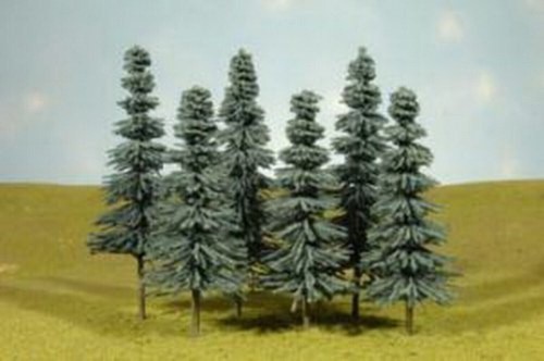 Bachmann 32212 O Scale 8"- 10" BLUE SPRUCE TREES (3 per box) - Picture 4 of 6