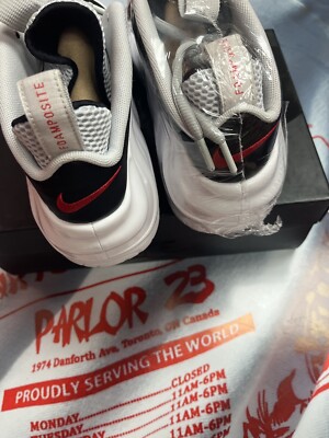 red and white foamposite 2020