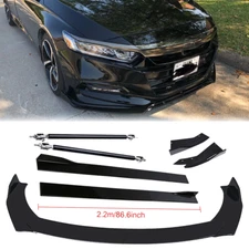 Front Bumper Lip Spoiler Splitter Glossy Black For Honda Accord S Hatchback