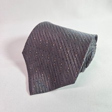 DKNY 100 Silk Tie Geometric Gray 4" x 58"