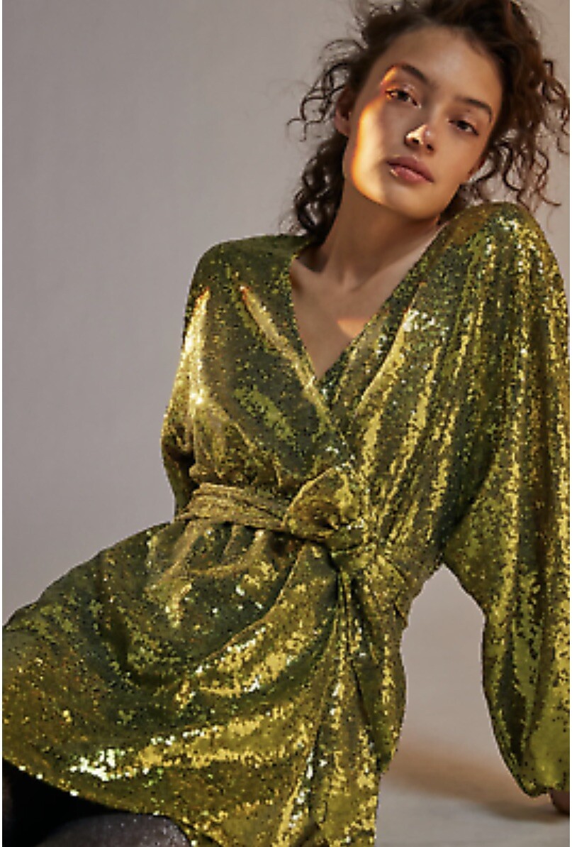 lisabette sequined mini dress Anthropologie Lisabette Sequin Mini Dress size S