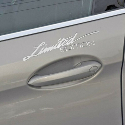 2x 3D Creative Limited Edition Emblem Metal Car Sticker Decal Silver Accessories