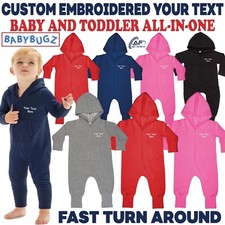 Personalised Custom Embroidered Baby Bugz Baby and Toddler All-in-one 3 Piece