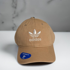 NEW Adidas Originals Men's Relaxed Fit Strapback Hat Vivid Beige/White