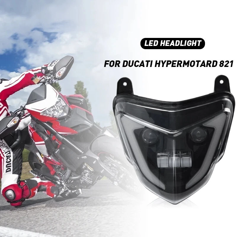 Faro LED DRL alto/bajo con intermitente amarillo para Ducati Hypermotard 939 SP Foto 3 de 4