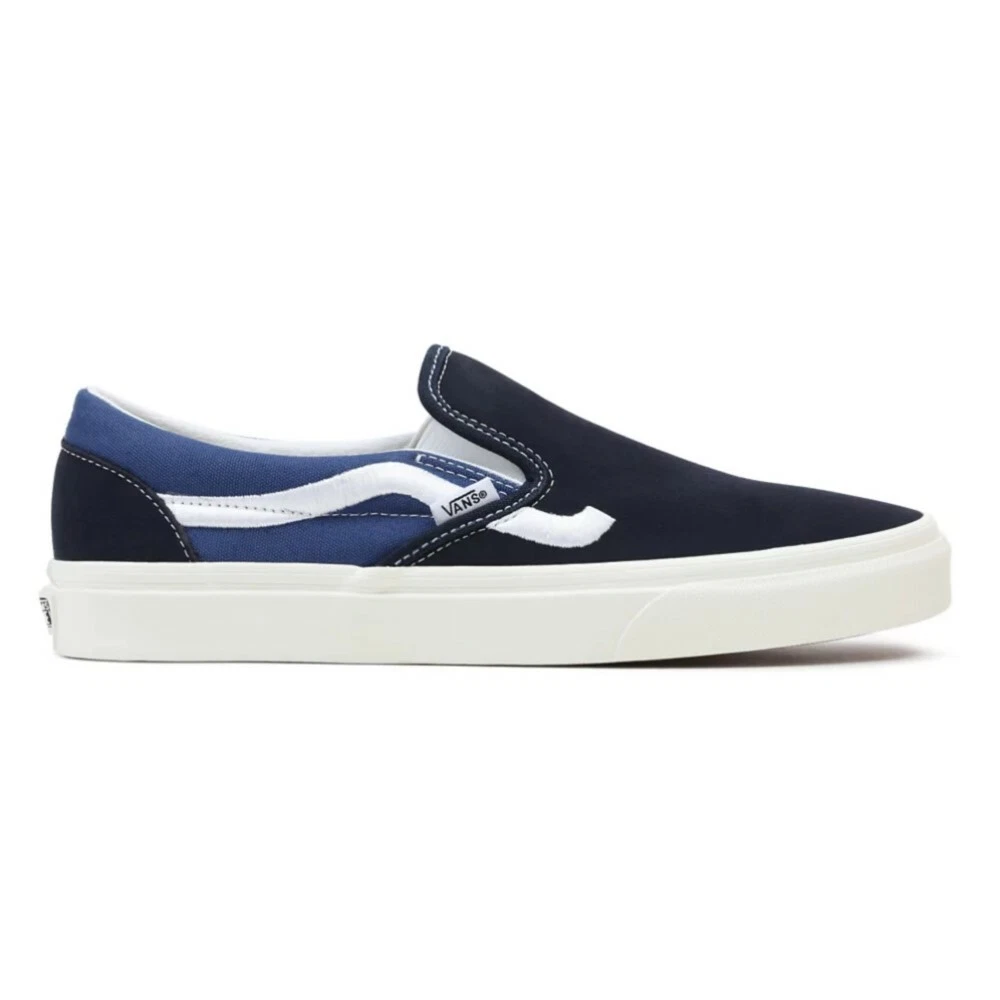 New Vans Classic Slip-On Sidestripe Navy/Blue Sneakers Low-Top Shoes |