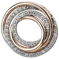 AnhäNger Aus 925 Silber Bicolor Rotgold Vergoldet Mit 44 Zirkonia Halsschmuck
